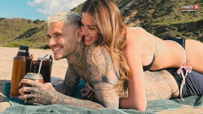 Mauro Icardi, China Suarez İstanbul'un altın kumsalında aşka geldi