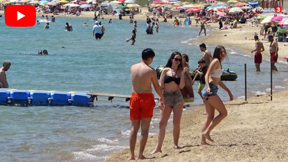 İstanbul'un burnunun dibindeki yaz tatili cennetine tatilci akını! Plajlar tatilcilerle doldu