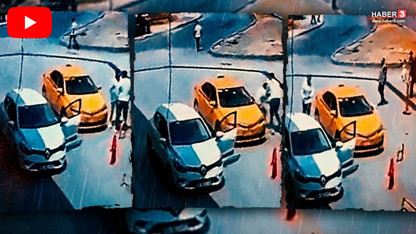Şehir teröristi kamerada! Trafikte tartıştığı taksiciyi takip edip, bıçakladı!