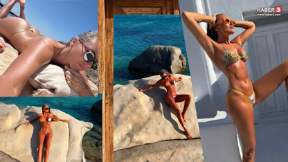 ''Bikini izi sevmem'' pozu olay olan Eda Taşpınar bu sefer de ''mini bikini'' şovu yaptı!
