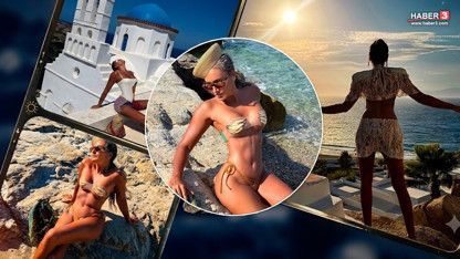 Yaz tatili ikonu Eda Taşpınar'ın ''mini bikini'' şovu sürüyor! Gören bir daha baktı