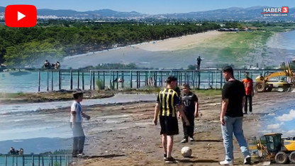 Bir zamanlar Marmara'nın mavisiyle yeşilinin buluştuğu gölüydü... Şimdi çocuklara futbol sahası oldu