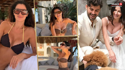 Daha 17'nin Şebnem'i Nesrin Cavadzade'nin Bodrum'da çekim arası balayı tatili devam ediyor