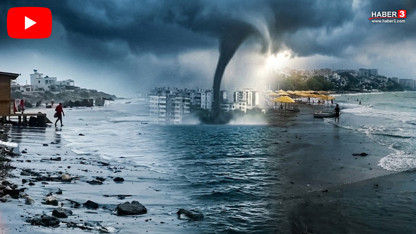 Adana'yı hortum vurdu ama onlar yasağa rağmen dev dalgalarda yüzmeye devam ettiler!