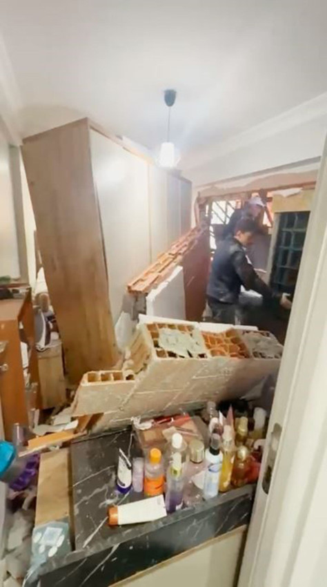 İstanbul'da inşaat çalışması sırasında facianın eşiğinden dönüldü! - Resim: 4