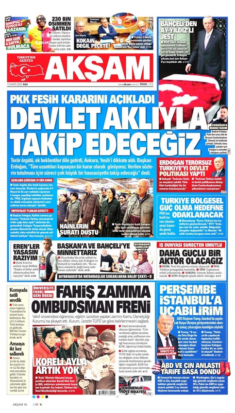 İşte gazeteler eli kanlı bölücü terör örgütü PKK'nın fesih kararı manşetleri... - Resim: 1