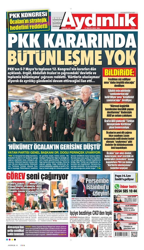 İşte gazeteler eli kanlı bölücü terör örgütü PKK'nın fesih kararı manşetleri... - Resim: 2