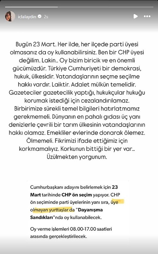 Ünlülerden peş peşe İmamoğlu paylaşımları: ''Biz, Türk halkı bugün çok üzgünüz'' - Resim: 2