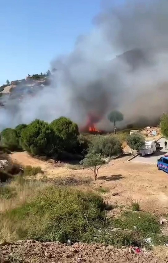 İzmir'de yanan araç ormanı yaktı - Resim: 2