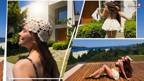 Bodrum'da yaz sezonunu açan Bahar Şahin'in iddialı tatil pozları sosyal medyayı salladı