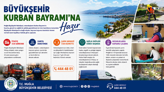 Muğla Büyükşehir Kurban Bayramı'na hazır