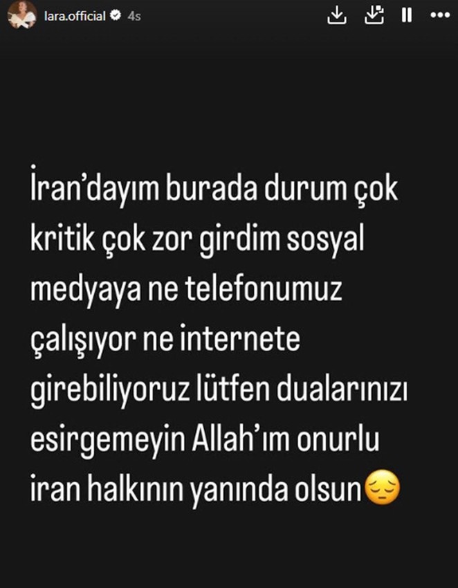 Şarkıcı Lara İran'da olduğunu ''durum çok kritik'' diyerek duyurdu - Resim: 4