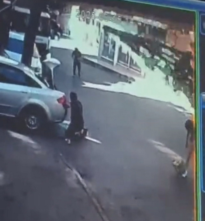 İstanbul'da genç oyuncunun üzerine ağaç devrildi; korkunç olay kamerada - Resim: 1