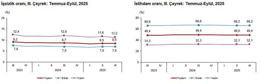 2025'in 3'üncü çeyrek işsizlik rakamları açıklandı: Her 100 kişiden 29'u işsiz - Resim: 4