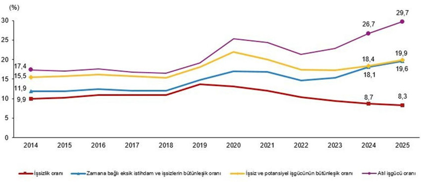 İşsizlik son 21 yılın en d&uuml;ş&uuml;k seviyesinde ama ''atıl işg&uuml;c&uuml;'' alarm veriyor - Resim: 11