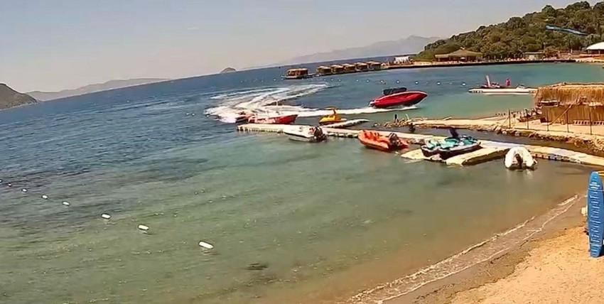 Bodrum'da yabancı turistler denizde kabusu yaşadı: Korkunç kaza kamerada - Resim: 2