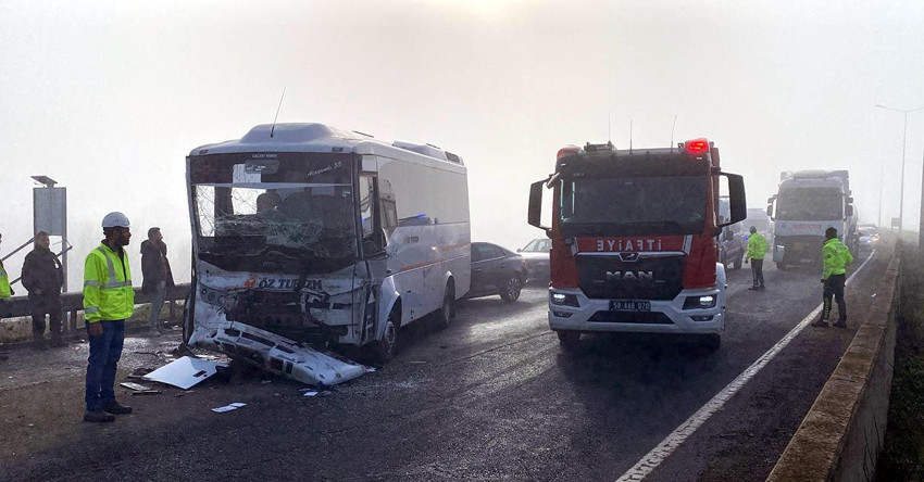 Tekirdağ'da ''sis'' kazası: Yaralılar var - Resim: 2