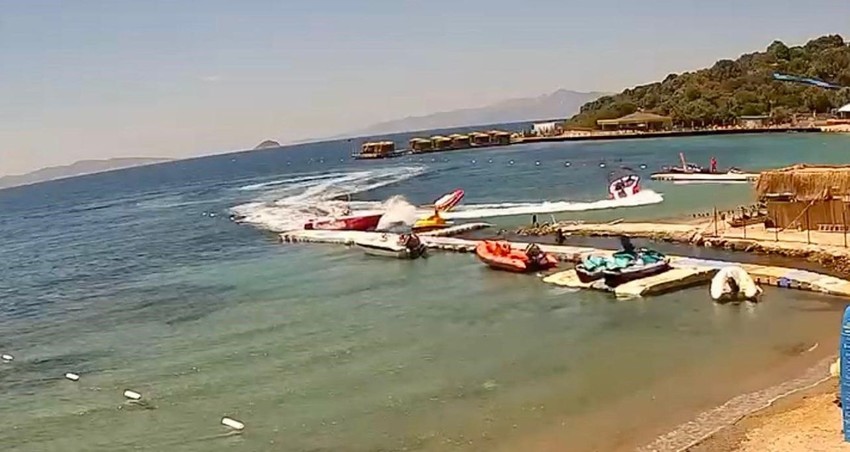 Bodrum'da yabancı turistler denizde kabusu yaşadı: Korkunç kaza kamerada - Resim: 1