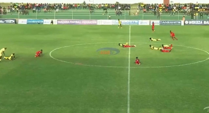 Futbol maçında akılalmaz olay: Herkes kendini yere attı - Resim: 2