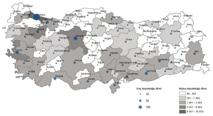 T&uuml;rkiye'nin i&ccedil; g&ouml;&ccedil; istatistikleri a&ccedil;ıklandı; işte zirvedeki ilimiz ve yaş grubu...