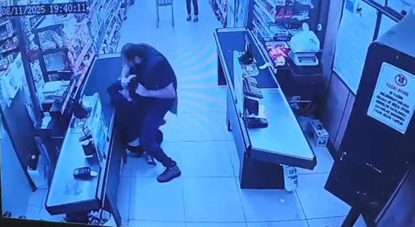 Öfkeli babadan market çalışanına feci dayak! O anlar kamerada - Resim: 2