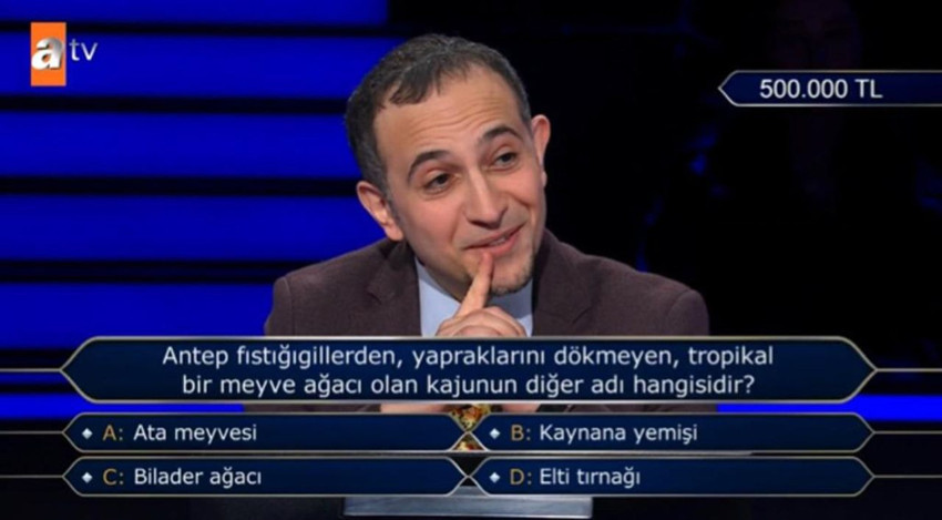 Kim Milyoner Olmak İster'de 500 bin TL'lik soruyu gören yarışmacı yarışmadan çekildi - Resim: 2