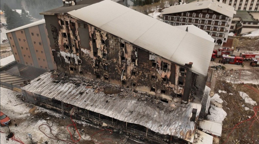 Uludağ'da alevlere teslim olan ve 2 kişinin öldüğü otelin son hali ortaya çıktı - Resim: 2