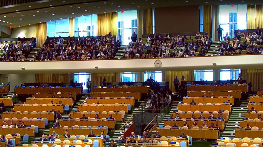 Netanyahu'ya BM'de büyük şok... Kürsüye çıktı, salon boşaldı - Resim: 1