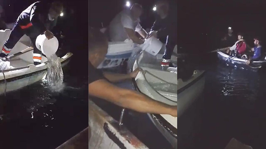 Denizde can pazarı! Amatör balıkçıların teknesi alabora oldu - Resim: 1