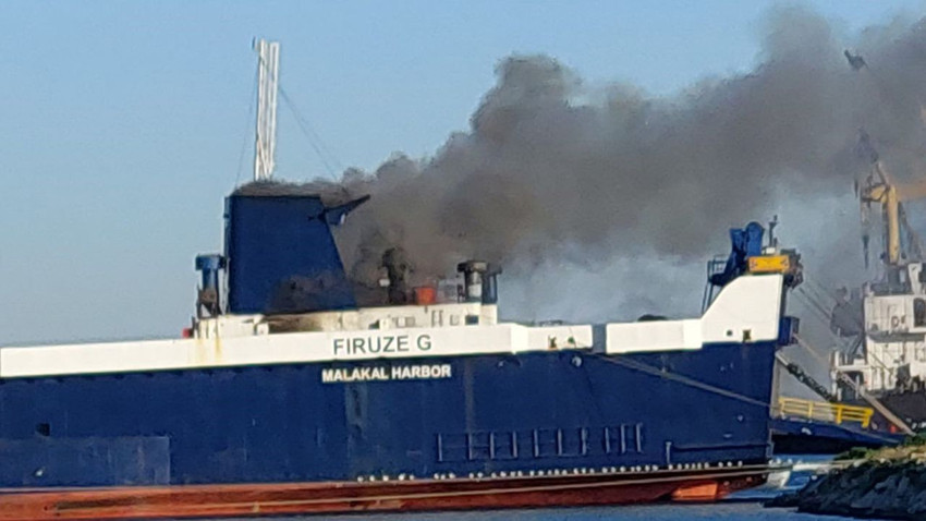 Samsun limanında büyük gemi yangını - Resim: 4