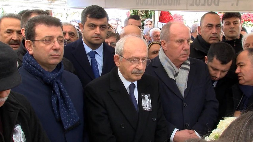 Kılıçdaroğlu, İmamoğlu ve Muharrem İnce, Edip Akbayram'ın cenazesinde yan yana saf tuttu - Resim: 2