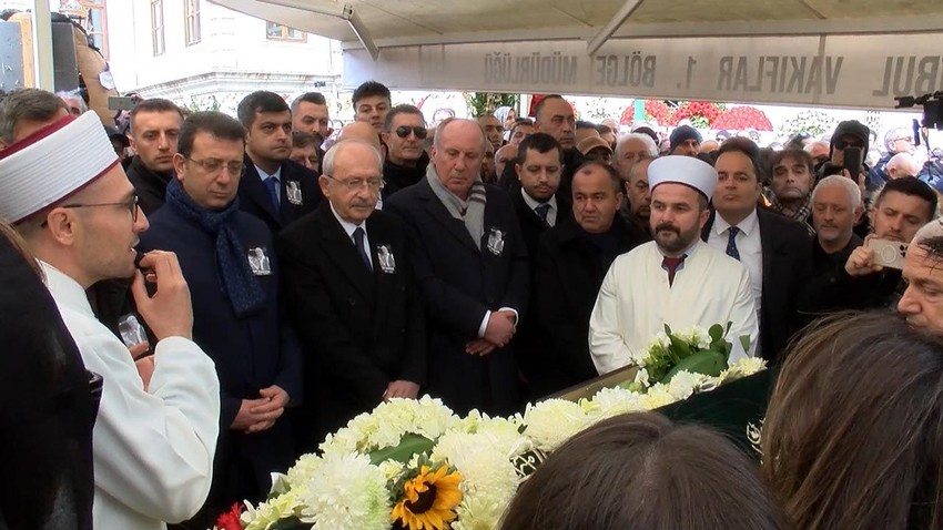 Kılıçdaroğlu, İmamoğlu ve Muharrem İnce, Edip Akbayram'ın cenazesinde yan yana saf tuttu - Resim: 3