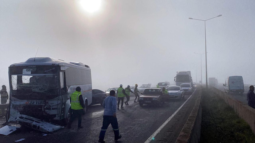 Tekirdağ'da ''sis'' kazası: Yaralılar var - Resim: 1