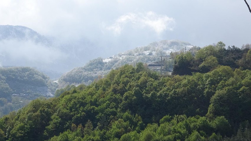 Nisan ayının ortasında iki mevsim aynı karede - Resim: 1