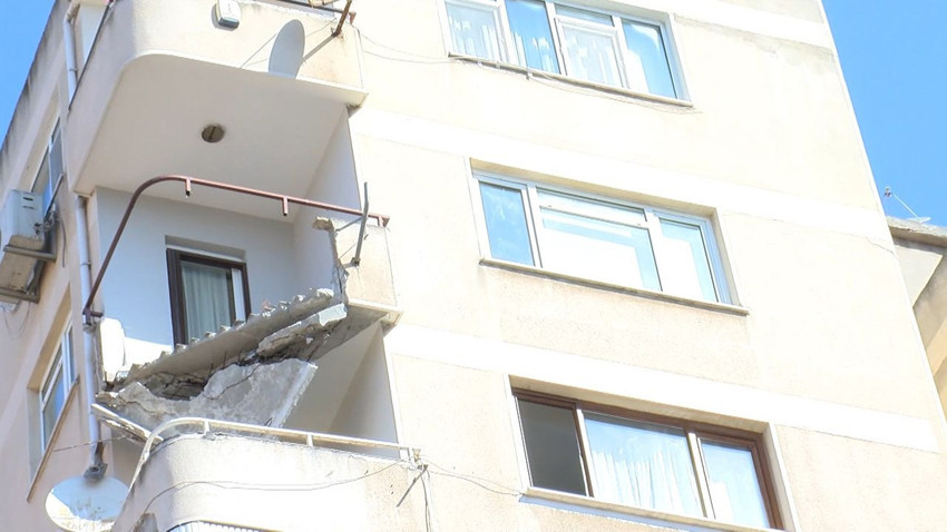 İstanbul'da 9 katlı apartmanın balkonu çöktü - Resim: 2