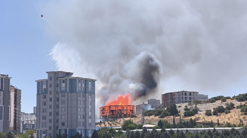 Lojman inşaatında büyük yangın - Resim: 3