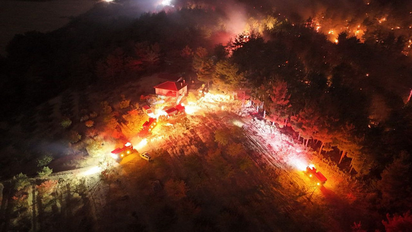 Çanakkale Bayramiç'te büyük orman yangını - Resim: 2