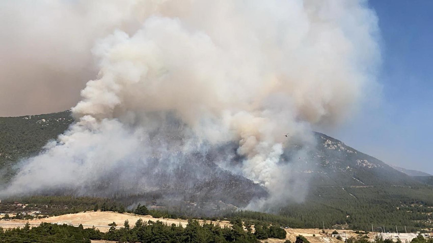 Denizli'de büyük orman yangını: Rüzgarın etkisiyle hızla yayıldı - Resim: 1