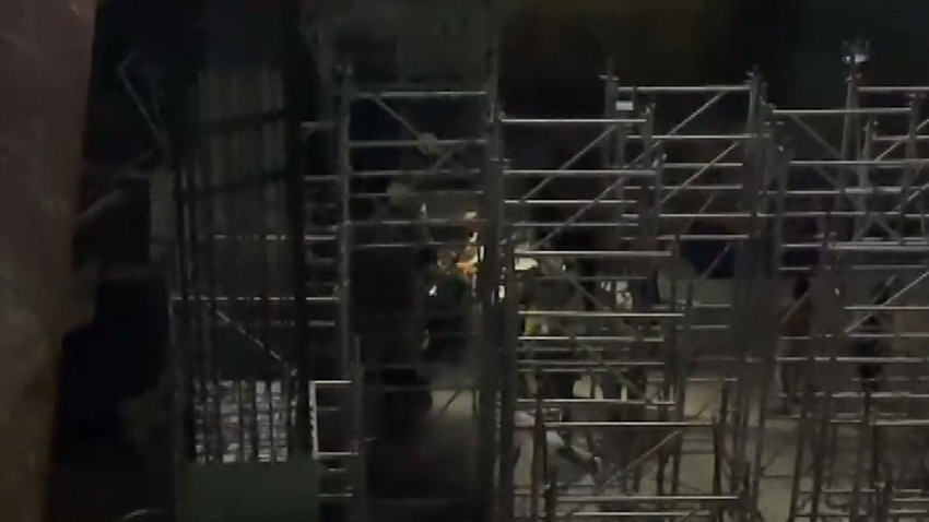 İstanbul'da metro inşaatında iskele çöktü, 1 kişi öldü - Resim: 1