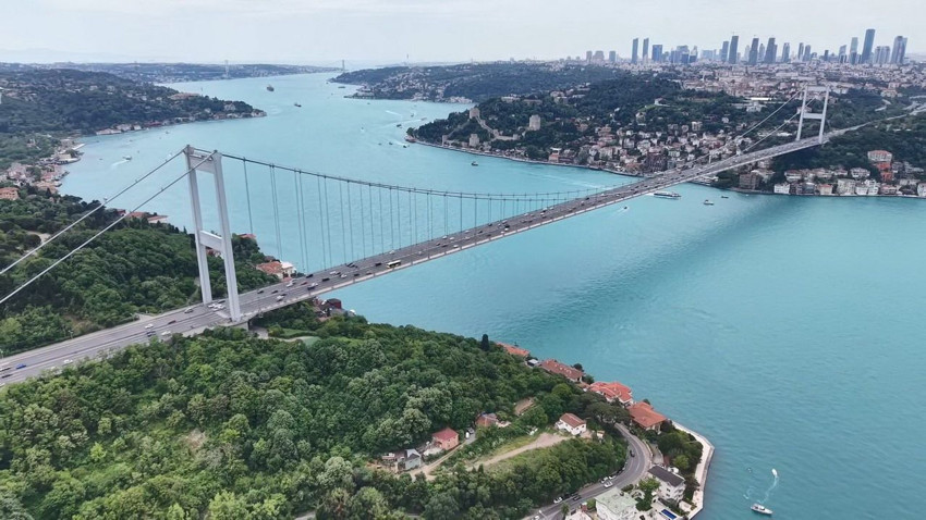İstanbul Boğazı'nda turkuaz ölen: Bayramın son gününde eşsiz manzara havadan görüntülendi - Resim: 4