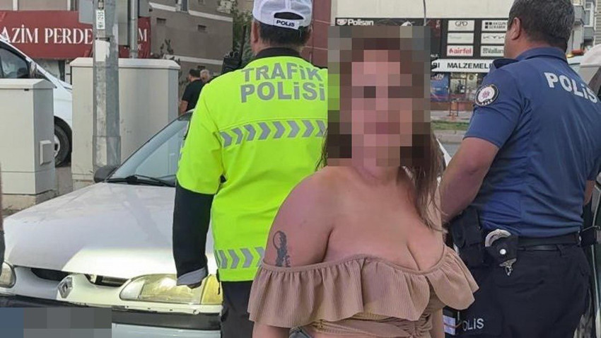 Alkollü kadın aday sürücü polislere yapmadığını bırakmadı! - Resim: 3