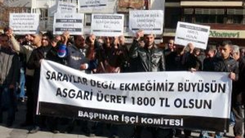 Gaziantepte İşçilerden Asgari Ücret Eylemi