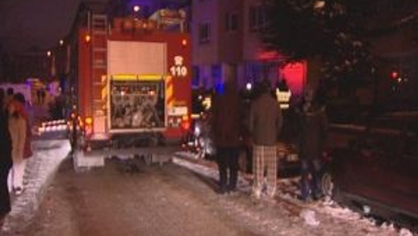 Giriş kat dairede çıkan yangın paniğe yol açtı