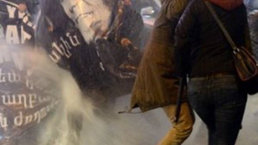 Hrant Dink eyleminde polis müdahalesi