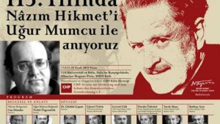 Uğur Mumcu ve Nazım Hikmet Köln’de anılacak