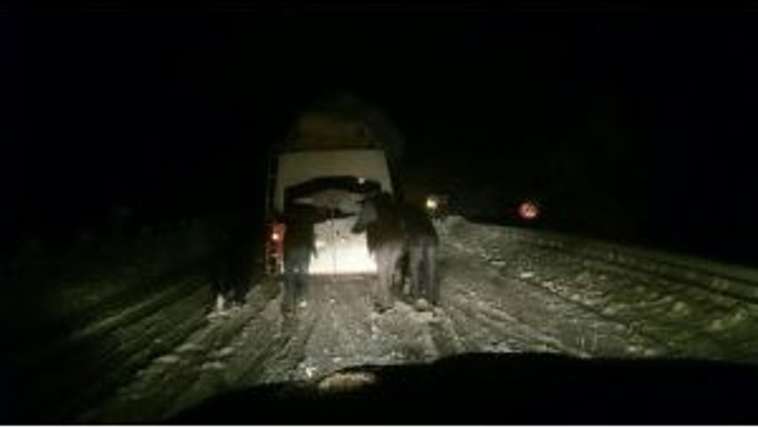 Kahramanmaraş - Kayseri karayolunda ulaşım güçlükle sağlanıyor
