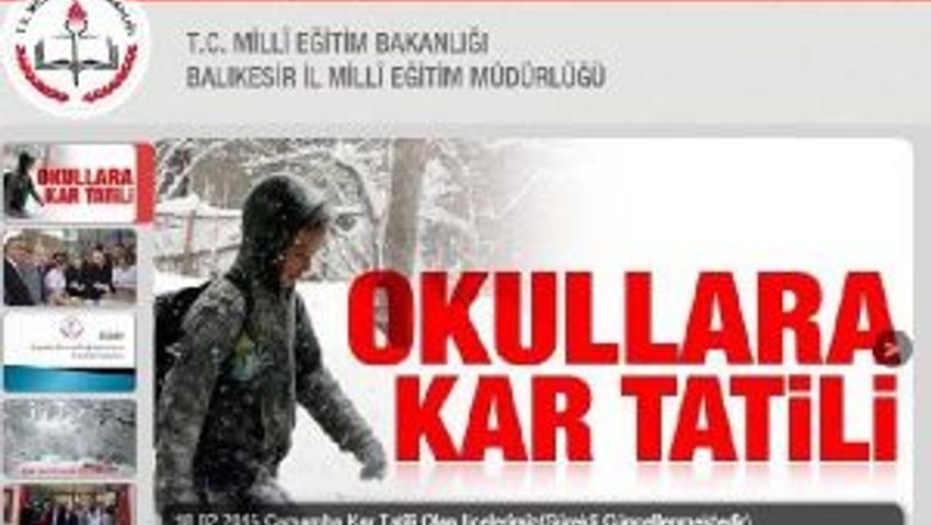 Balıkesirde 6 İlçede Okullara Kar Tatili