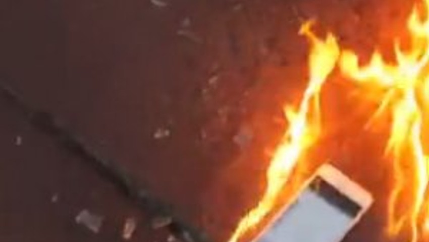 iPhone 6'ya molotoflu test !