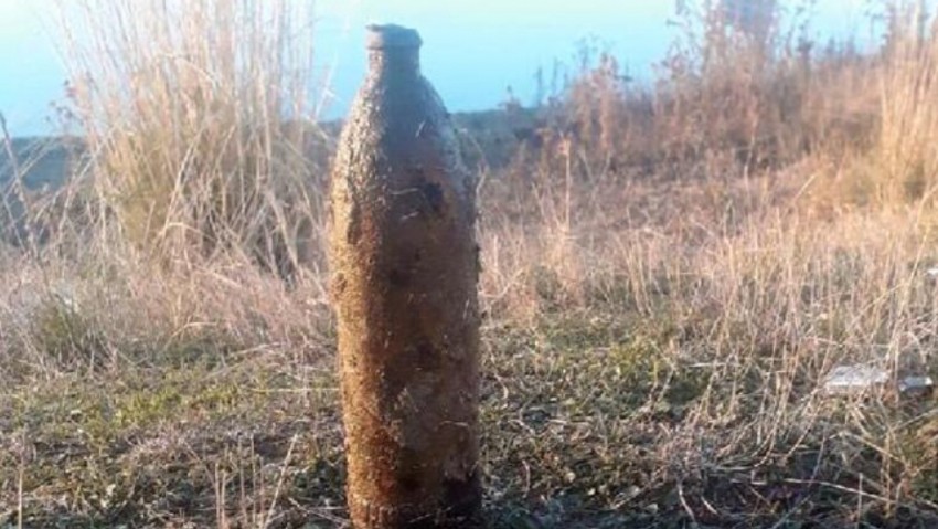 Edirne'de savaştan kalma top mermisi bulundu