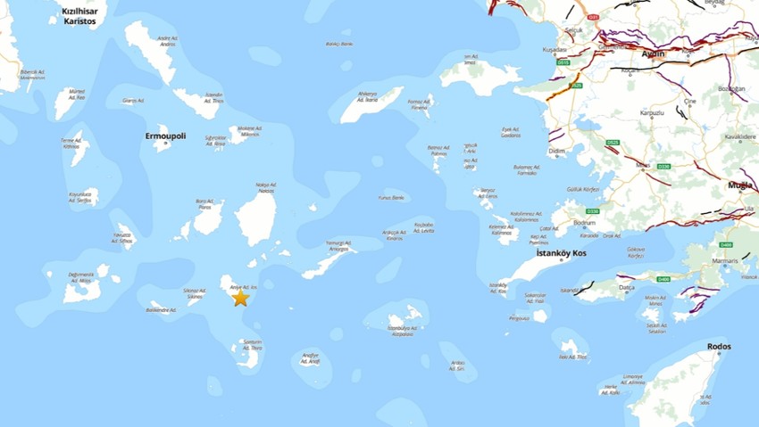 Bodrum'da 4.7 büyüklüğünde deprem